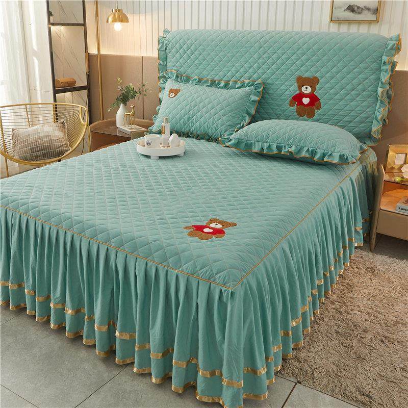 公主风床裙单件水洗棉夹棉床罩2023新款床围裙罩带裙边四季通用,床上用品,床裙,淘宝优惠券,粉丝福利购,淘宝优惠卷