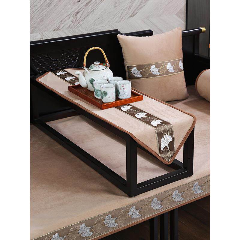 新款四季通用防滑实木沙发垫新中式沙发垫罩罗汉床盖布坐垫巾定制