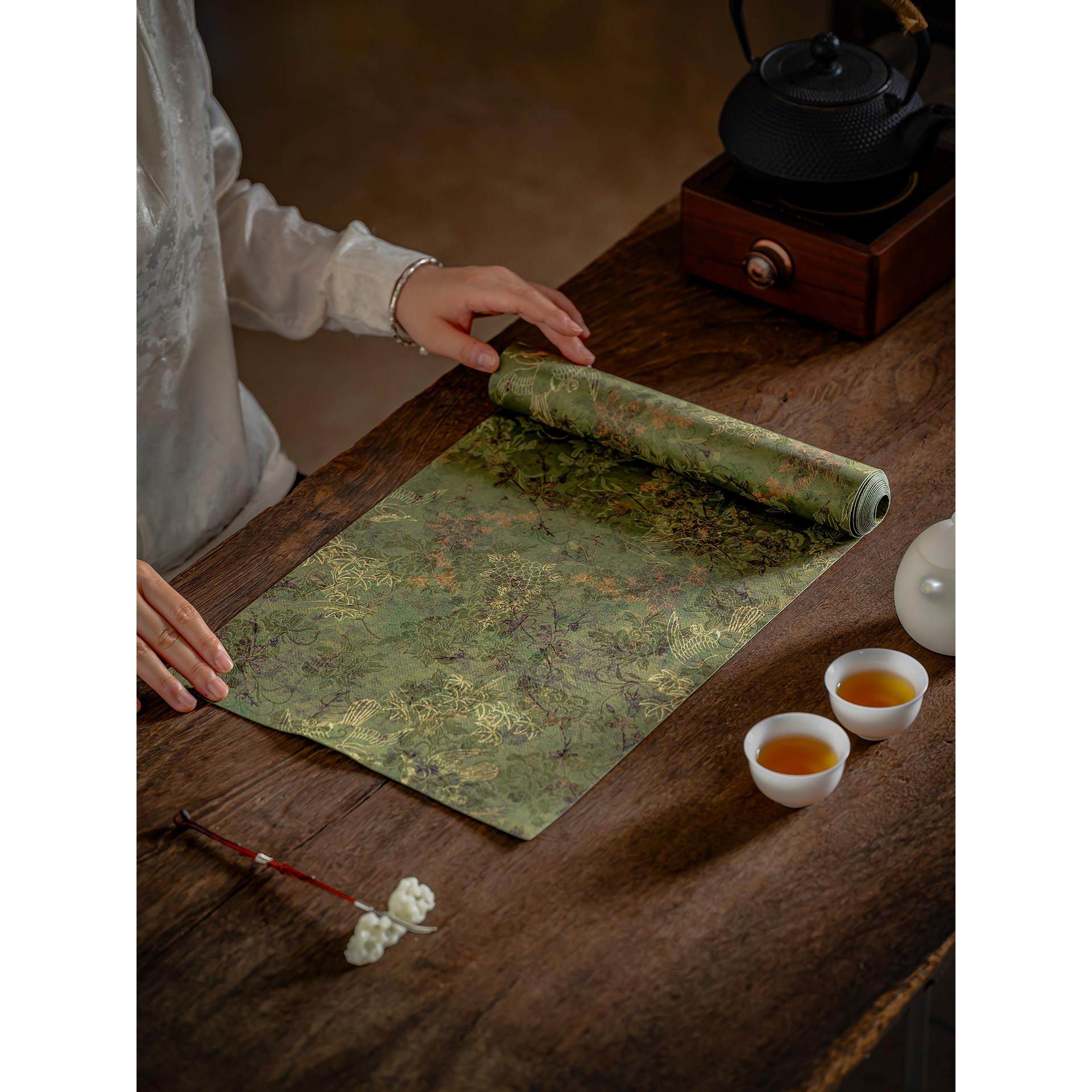 中式仿云纱茶席防水双面布艺茶席复古茶布垫茶台家用干泡置物垫,居家布艺,茶席,淘宝优惠券,粉丝福利购,淘宝优惠卷