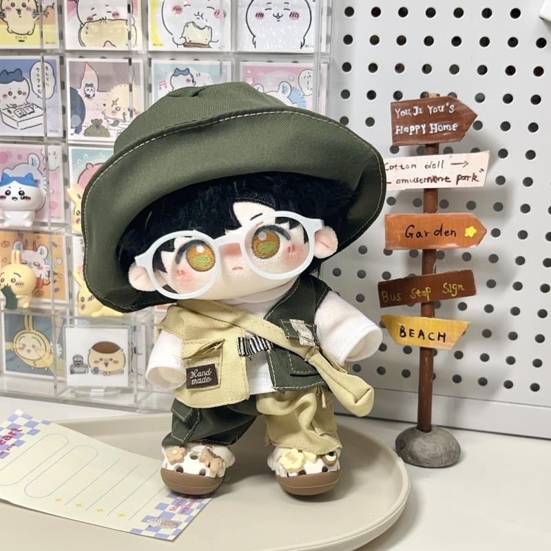 20cm棉娃娃可爱的婴儿服装填充娃娃更换户外登山工作服无属性