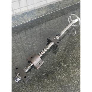 现货45钢梯形丝杆反牙t螺纹丝杠螺母套装粗牙丝杆T型扣升降螺纹杆