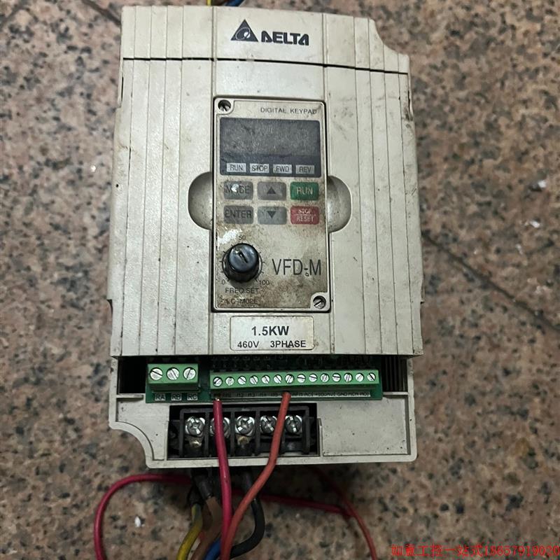 拍前询价:台达变频器VFD015M43B,380v1.5kw,拆机货