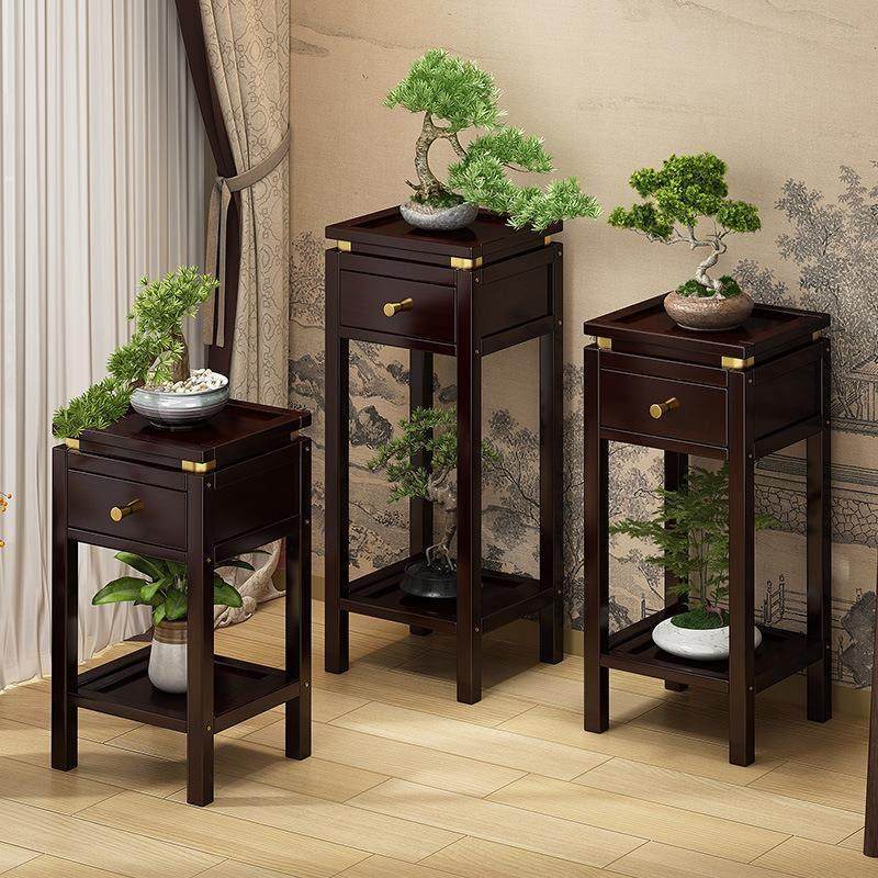 2025新款中式客厅玄关摆件大型落地电视柜旁边装饰轻奢高档置物架,家居饰品,落地摆件,淘宝优惠券,粉丝福利购,淘宝优惠卷