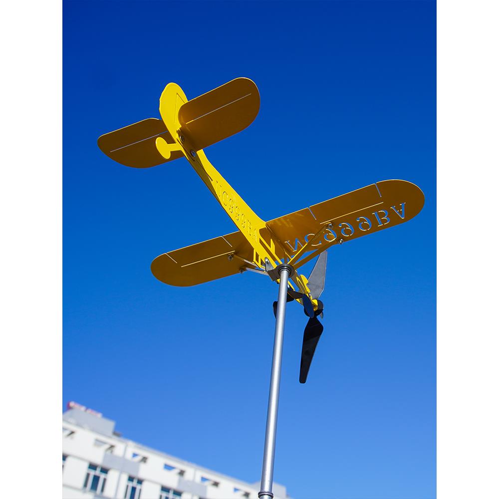 户外金属风向标飞机风车庭院花园阳台装饰摆件创意工艺品草坪草地