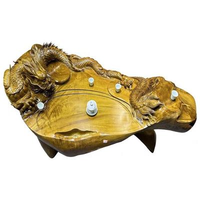 金丝楠木整体根雕茶几鸡翅木黄金樟树根实木功夫桌香樟木茶台特大