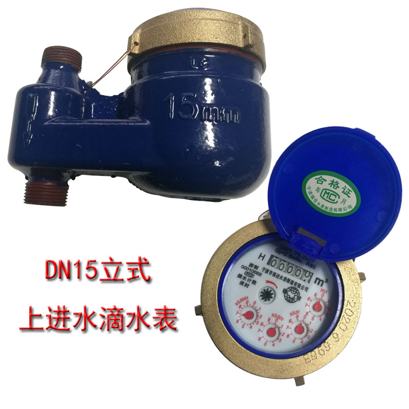 上进下出4分立式冷水表 宁波海川竖式热水表DN15 立式冷水表LXSL