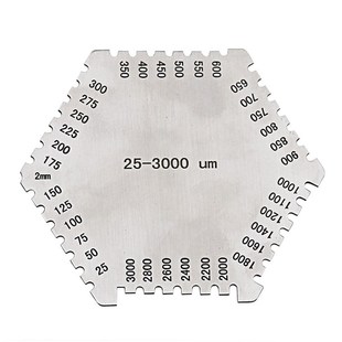 湿膜测厚仪六角湿膜梳胶粘剂膜厚度测试仪梳规湿膜卡油漆涂层滚轮