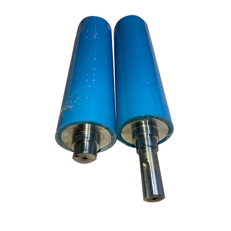 包胶滚筒聚氨酯胶辊胶轮动力滚筒轴承包胶压轮pu橡胶硅胶包胶滚轮