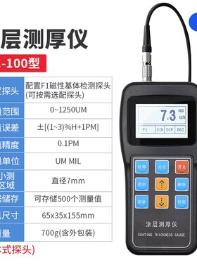 高精度涂层测厚仪分体镀锌层防腐防火汽车油漆厚度测量仪干膜厚仪