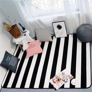 黑白几何卧室地毯客厅进门门口厨房地垫浴室卫生间防滑门垫脚垫