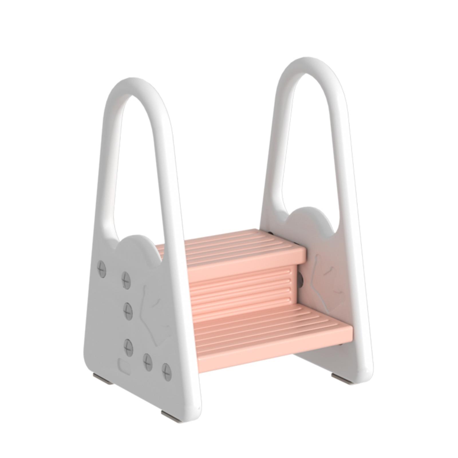 曼龙宝宝洗手台阶儿童踩脚凳卫生间防滑梯带扶手洗漱台垫脚踏凳子