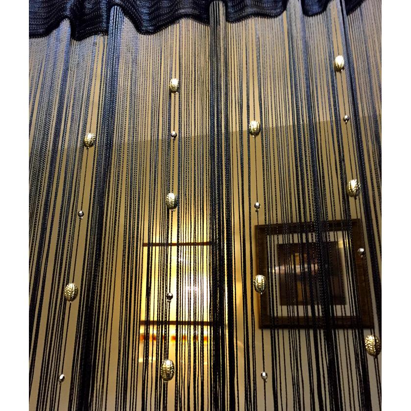 超豪华加密品质珠线帘门帘隔断玄关现代流苏帘子门店橱窗商业空间