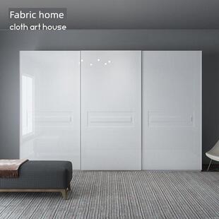 经济简约现代卧室衣柜推拉门彩绘衣柜推拉门整体板式家具定制