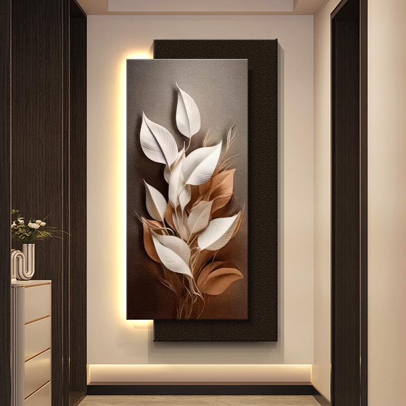 家大业大玄关装饰画现代轻奢寓意好挂画高级感入户正对门墙壁灯画