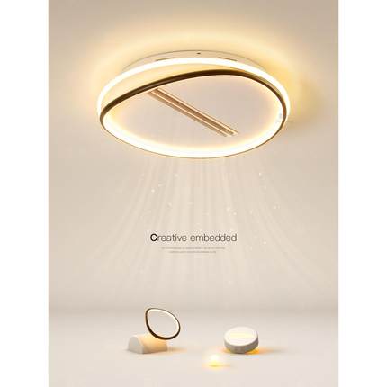 卧室灯智能无叶风扇灯简单现代Led吸顶灯餐厅客厅灯2025新灯