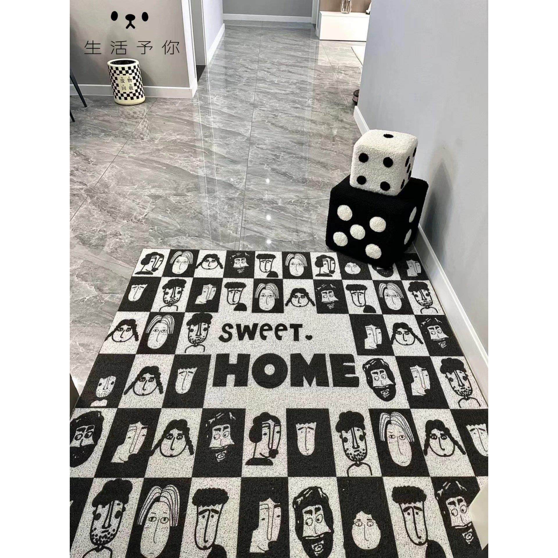 生活予你北欧in丝圈地垫卡通蹭脚垫子进门入户玄关可裁剪家用门垫,居家布艺,家用脚垫,淘宝优惠券,粉丝福利购,淘宝优惠卷