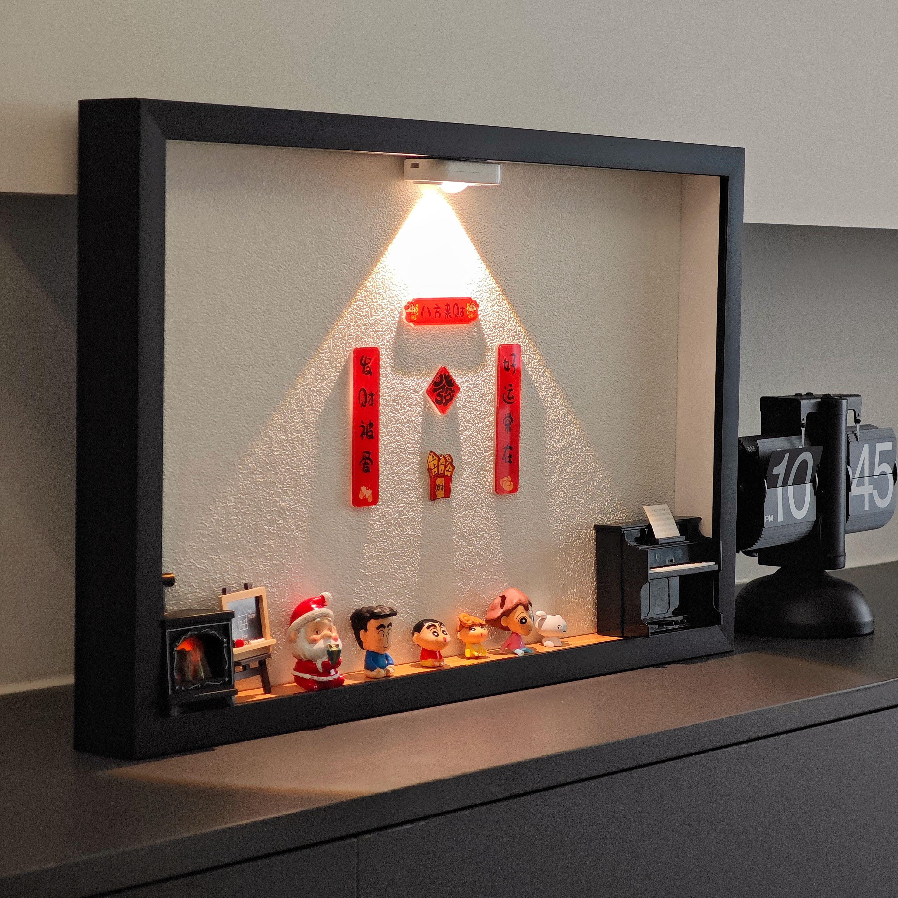 蜡笔小娃娃屋画 画感夜灯玄关装饰画挂新 画应电YKM表箱弱电箱遮