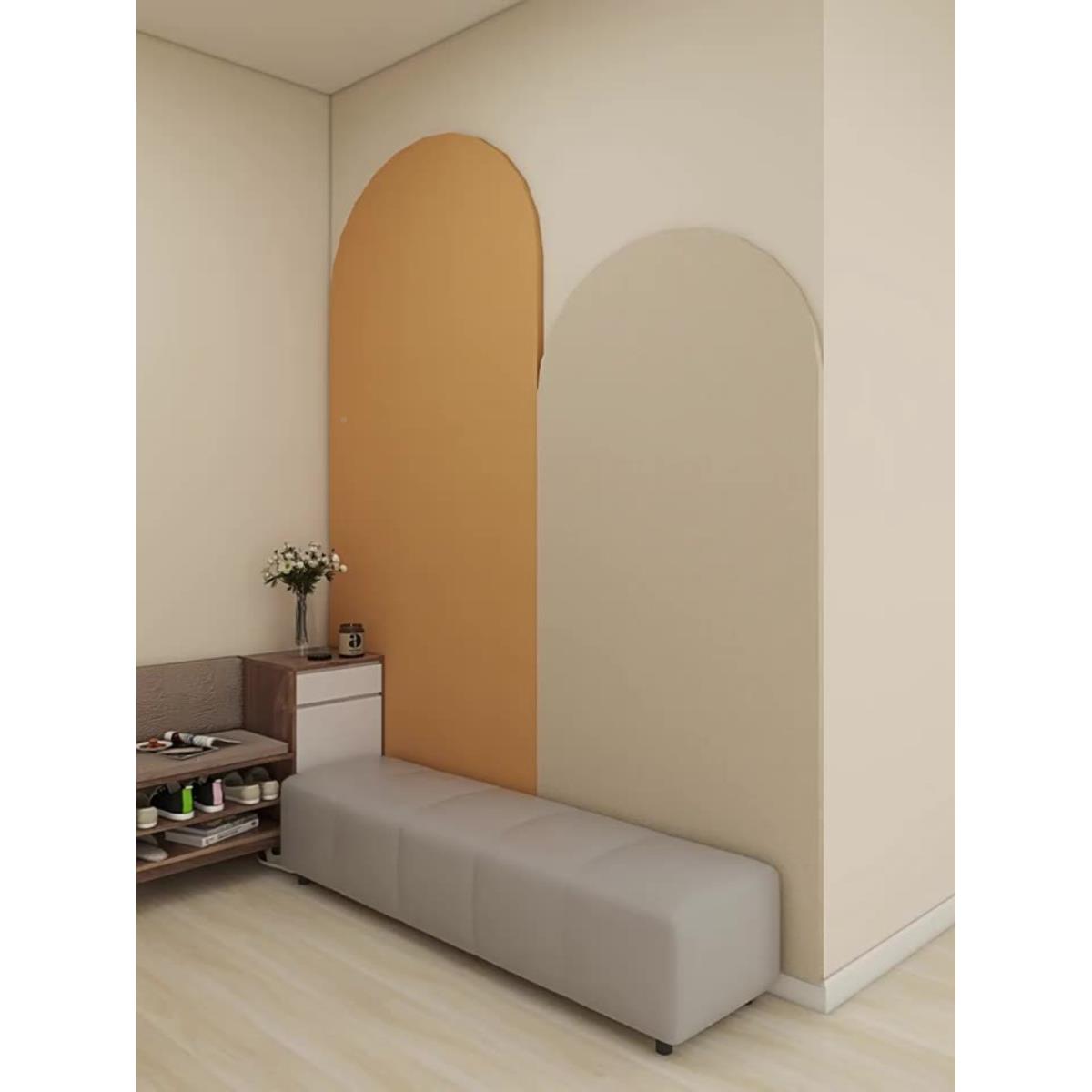 床背景护蒙墙板软装攻毛毡墙贴面略IZD防头撞遮丑氏儿童房间布置