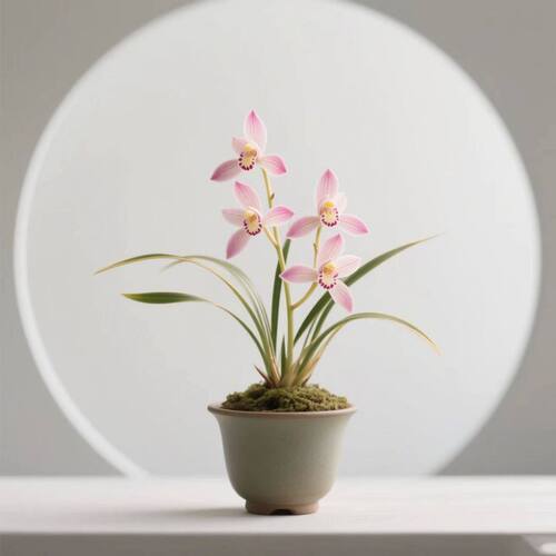 浓香型当年开花水培金边兰花桃源