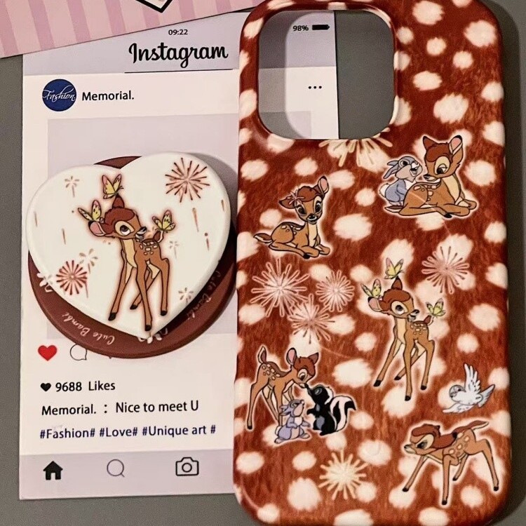 磁吸棕色小鹿斑比斑纹