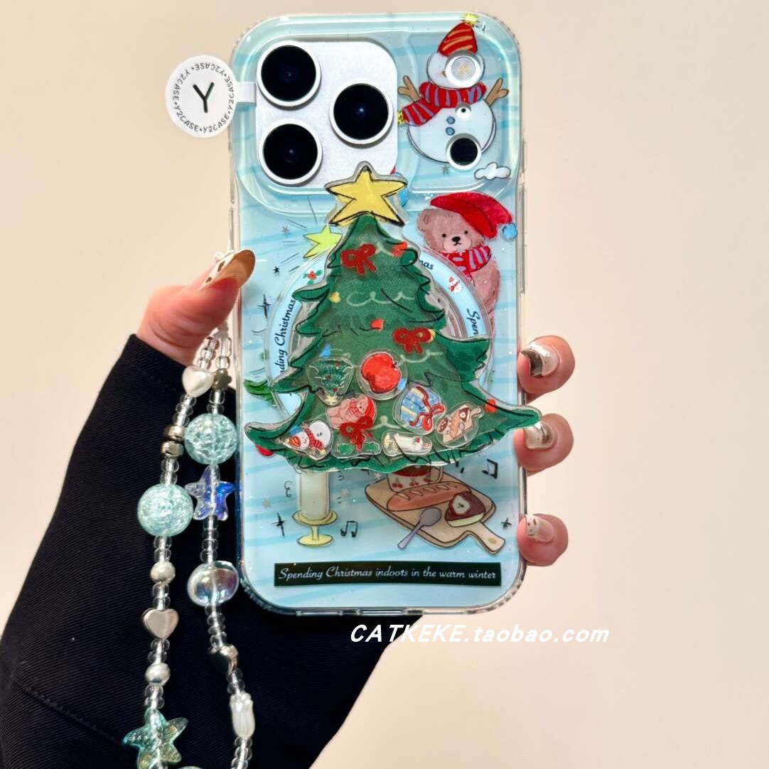 磁吸卡通圣诞小公仔摇摇乐苹果17