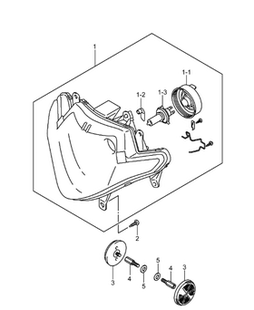 GSX250R大灯总成大灯泡大灯防尘帽反射器螺栓反光块摩托车大灯泡
