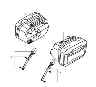 DL250摩托车边箱左边箱右边箱边箱支架组合250原厂边箱总成