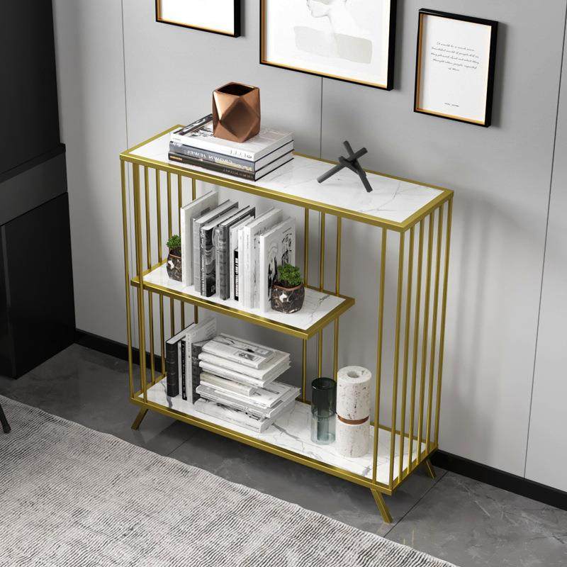 大理石玄关置物架北欧靠墙铁艺玄关台艺术桌子简约现代轻奢墙边桌