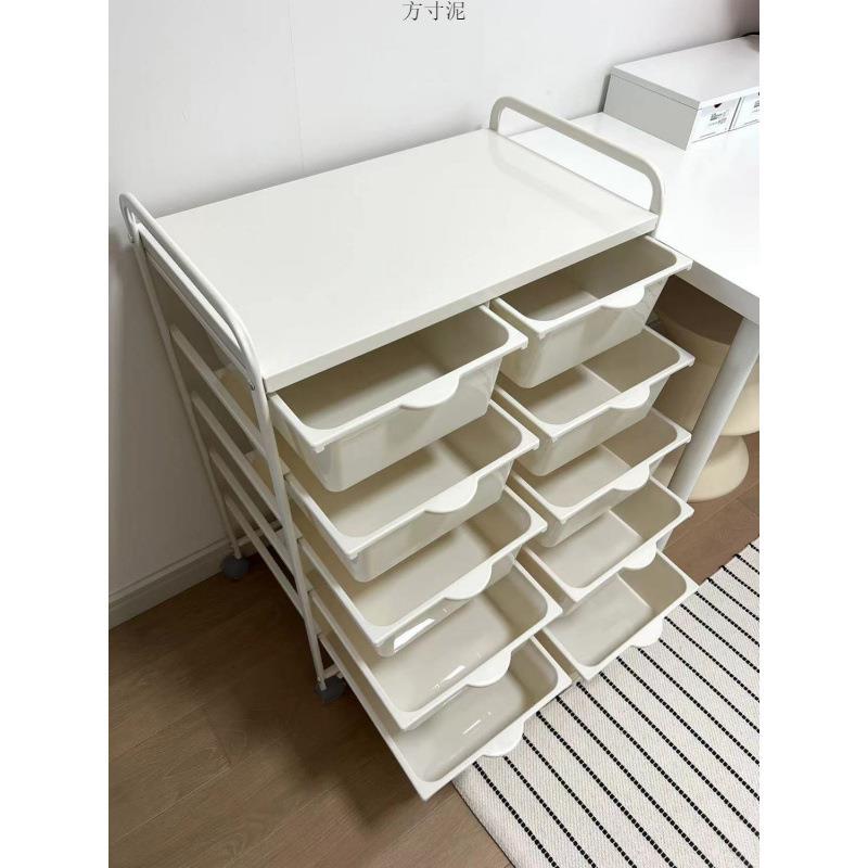 客厅多层收纳架收纳框衣物收纳箱子大容量落地可移动收纳整理柜厂