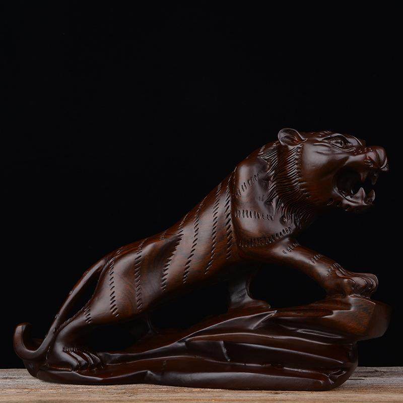 木雕摆件老虎实木质雕刻动物生肖家居客厅装饰书架办公开业工艺品,清洗/食品/商业设备,风口/风叶/风机配件,淘宝优惠券,粉丝福利购,淘宝优惠卷