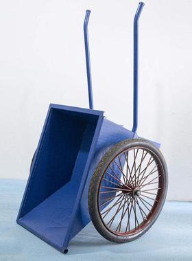 工强圆钢翻斗车建筑工地双轮手推车劳动车工具车小推车