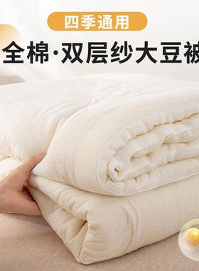 A类全棉双层纱大豆被婴儿级纯棉冬被大豆纤维春秋被被子被芯