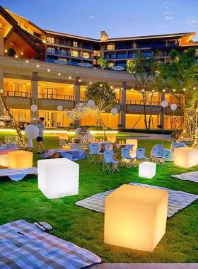 户外庭院景观落地灯别墅花园草坪灯立方体造景灯展会活动方块灯