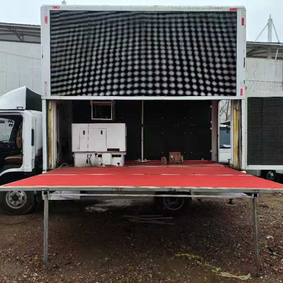 彩屏电子屏宣传车街道推广舞台车 小型蓝牌流动LED广告车