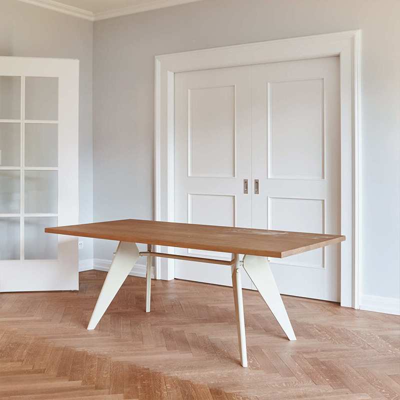 Vitra实木餐桌EM Table工作桌设计款北欧方形现代简约吃饭桌长桌图片