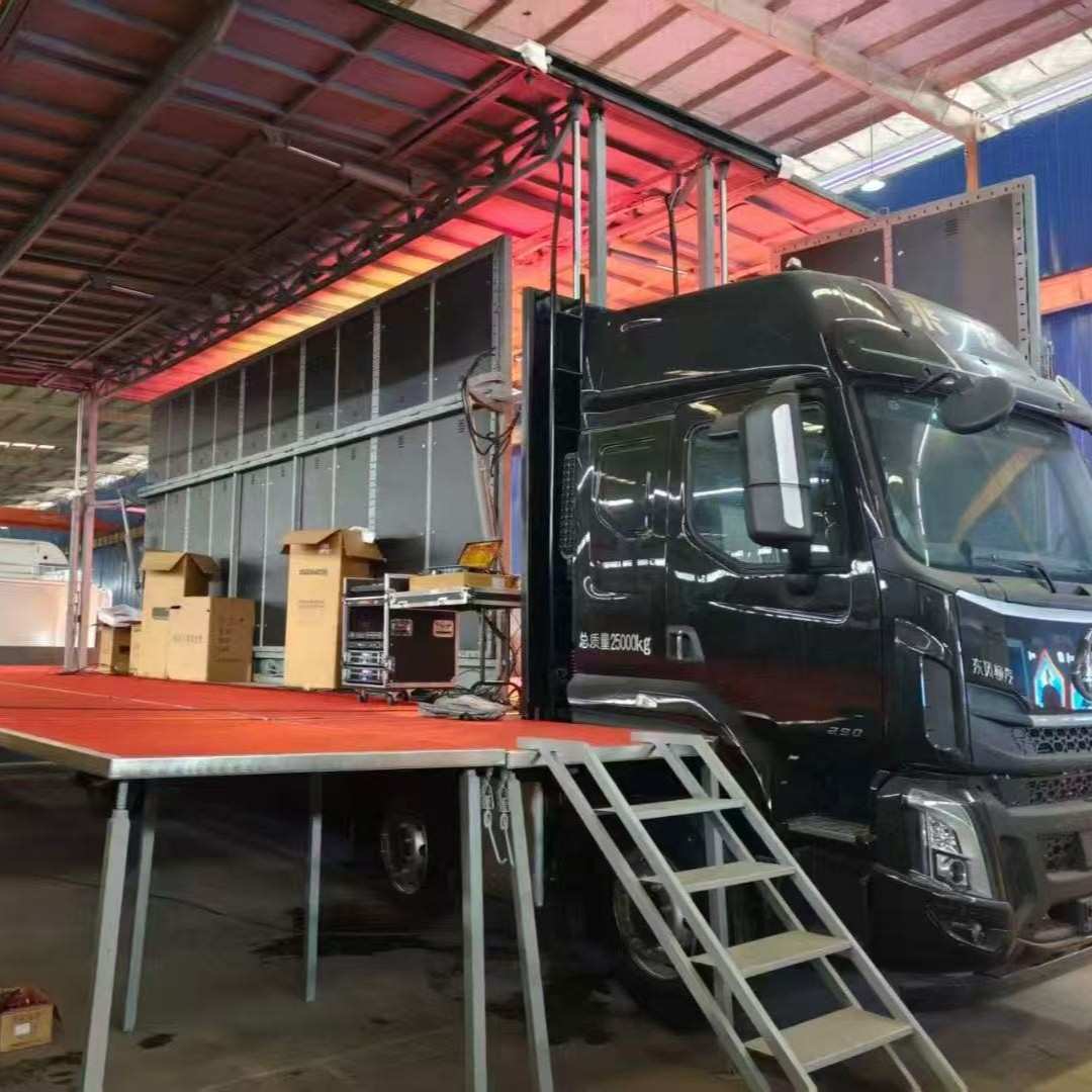 出口舞台车广告车 出口舞台宣传车表演车 舞台车户外活动演出车