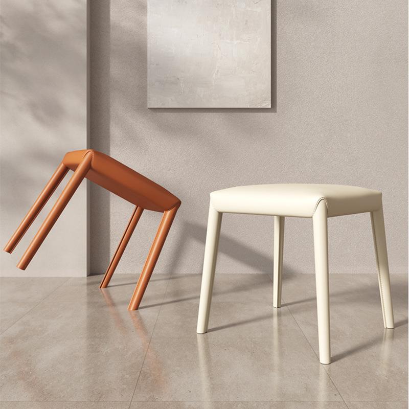 凳子家用可叠放方凳板凳餐桌凳子现代简约马鞍椅子意式客厅小矮凳