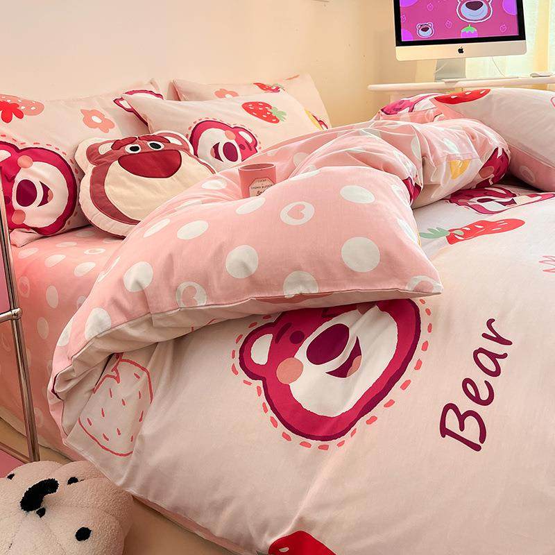 2024新款纯棉床上四件套全棉儿童卡通床品宿舍三件套被套床单床笠