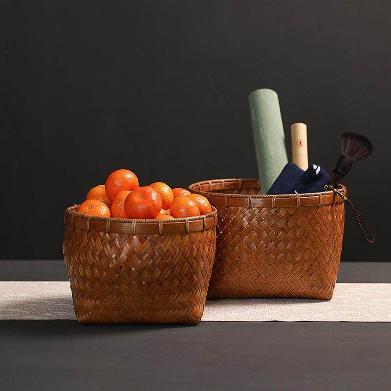 竹益堂竹编收纳篓桌面整理储物筐茶具茶玩果篮民宿杯笼茶道配件,清洗/食品/商业设备,风口/风叶/风机配件,淘宝优惠券,粉丝福利购,淘宝优惠卷