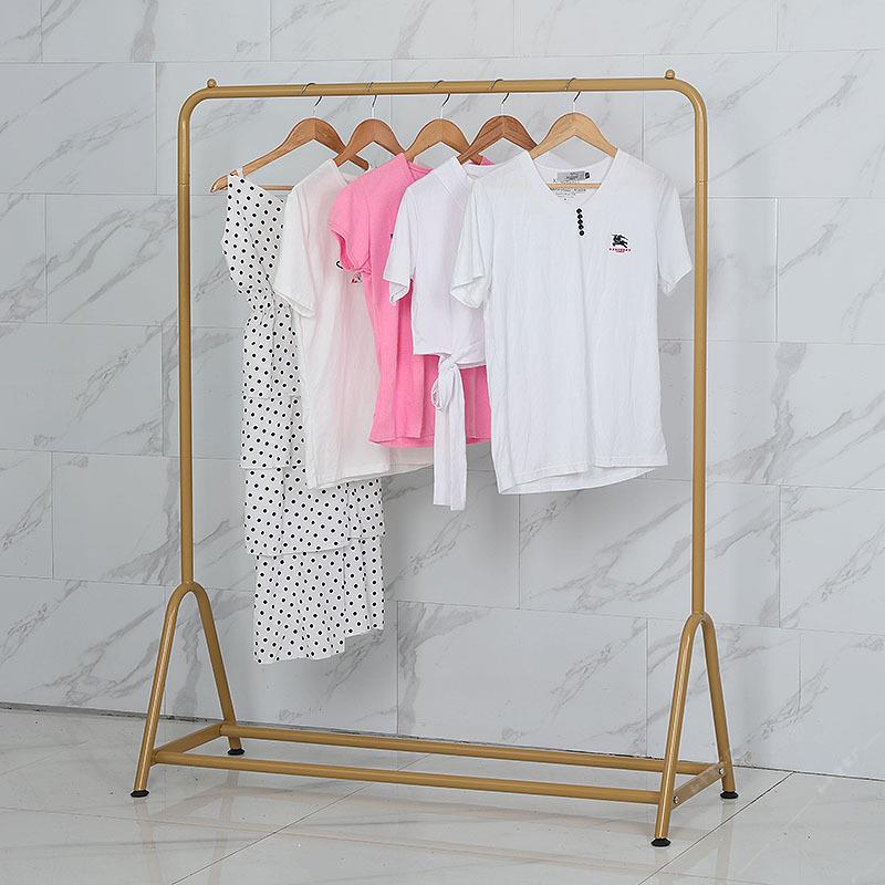 服装店落地单杠挂衣架侧挂展示架男女童装货架家用衣架商场中岛架