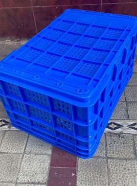 红色塑胶筐61.0*42.0*31.0cm菜箩水果箩 塑料周转筐服装镂空箱