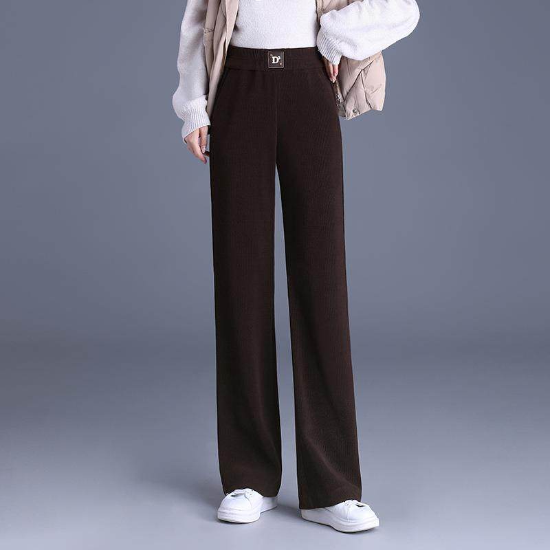 雪尼尔阔腿裤女2024秋冬新款高腰垂感直筒裤松紧腰时尚休闲长裤女,鲜花速递/花卉仿真/绿植园艺,割草机/草坪机,淘宝优惠券,粉丝福利购,淘宝优惠卷