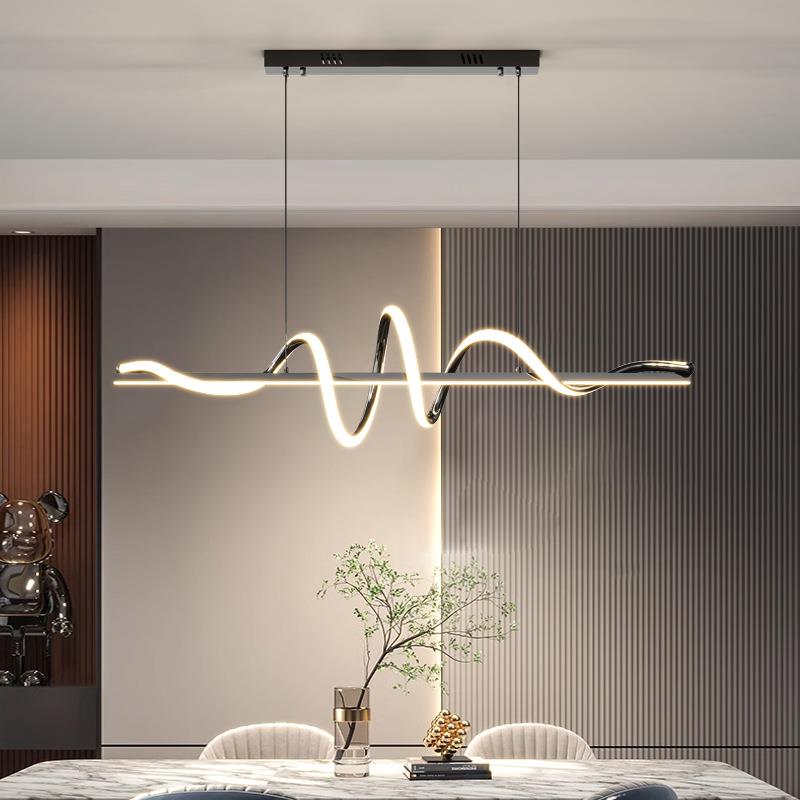 新款餐厅吊灯简约现代设计师轻奢创意北欧几何极简长条饭厅吧台灯