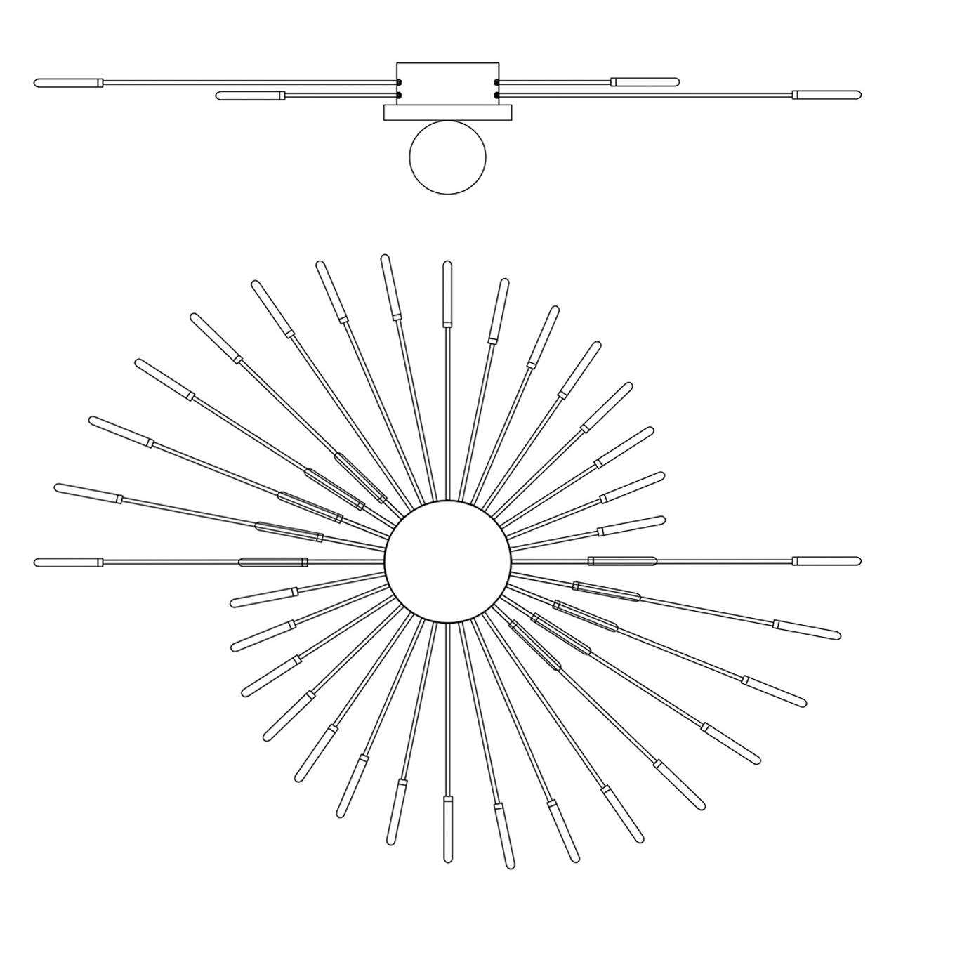 跨境热卖fireworks吸顶灯，经典款式42+1