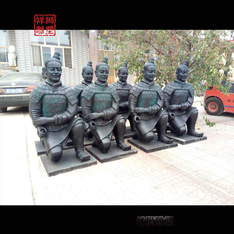 铜雕铸铜兵马俑人物摆件古代士兵兵马俑铜雕塑铜像人物雕塑摆件