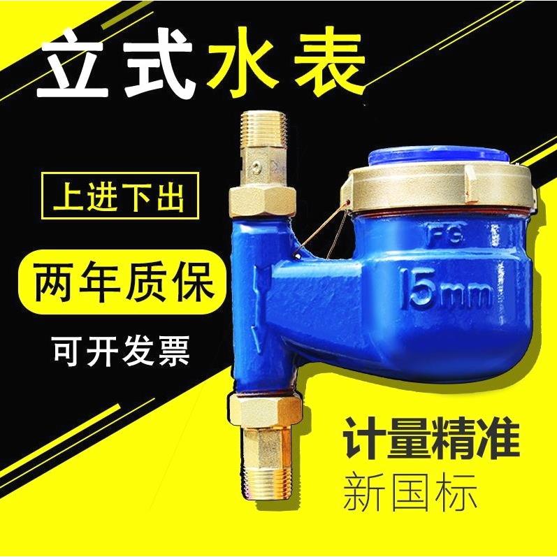 德国进口宁波立式水表上进下出式家用下进上出自来水热水表立式止