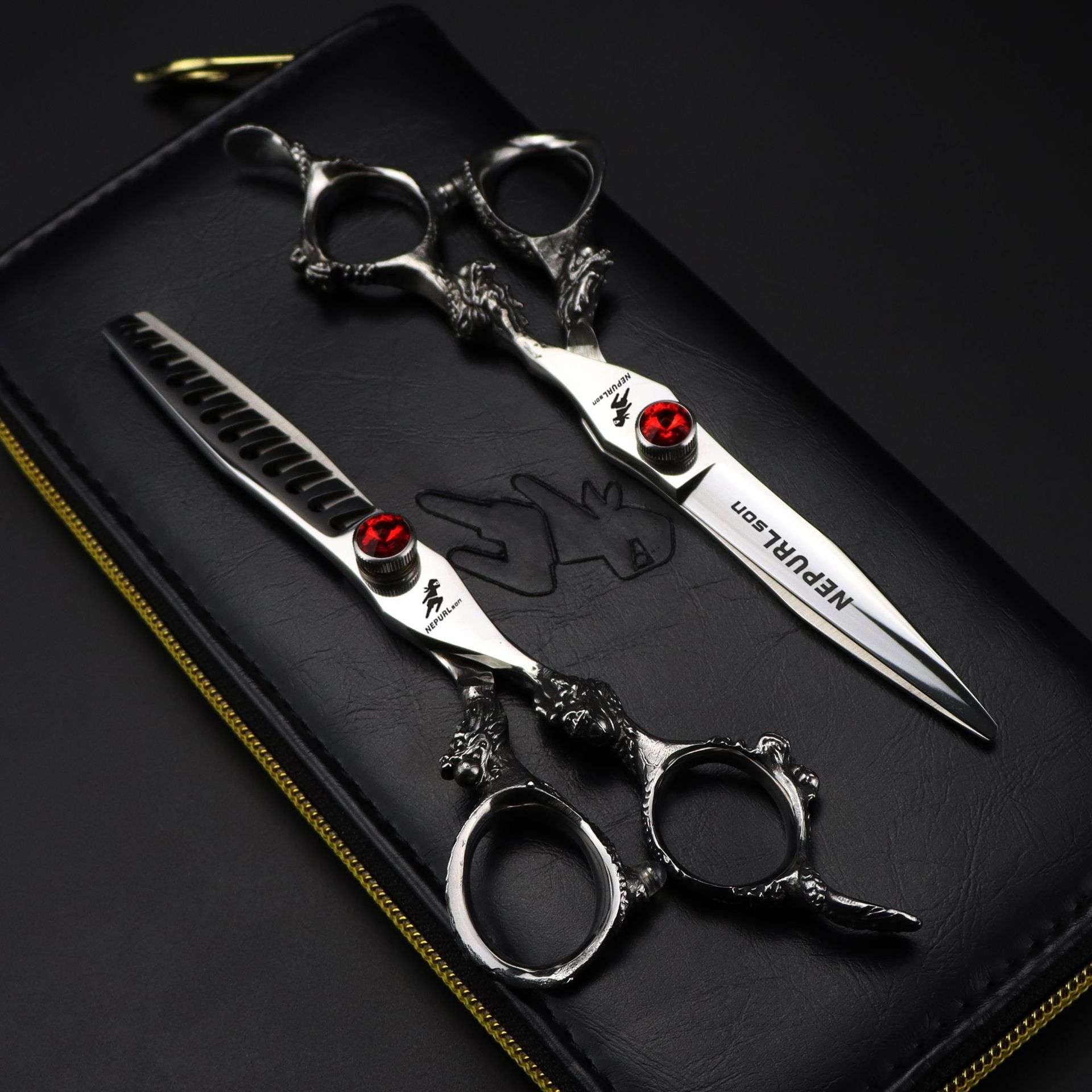 6.0寸奈普森剑型龙柄 美发剪 理发剪 平剪  牙剪 打薄剪FM101