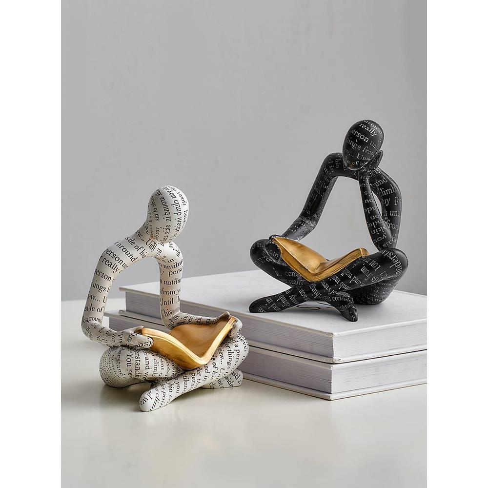 抽象艺术人物摆件现代简约电视柜酒柜客厅家居软装饰品样板间伦才