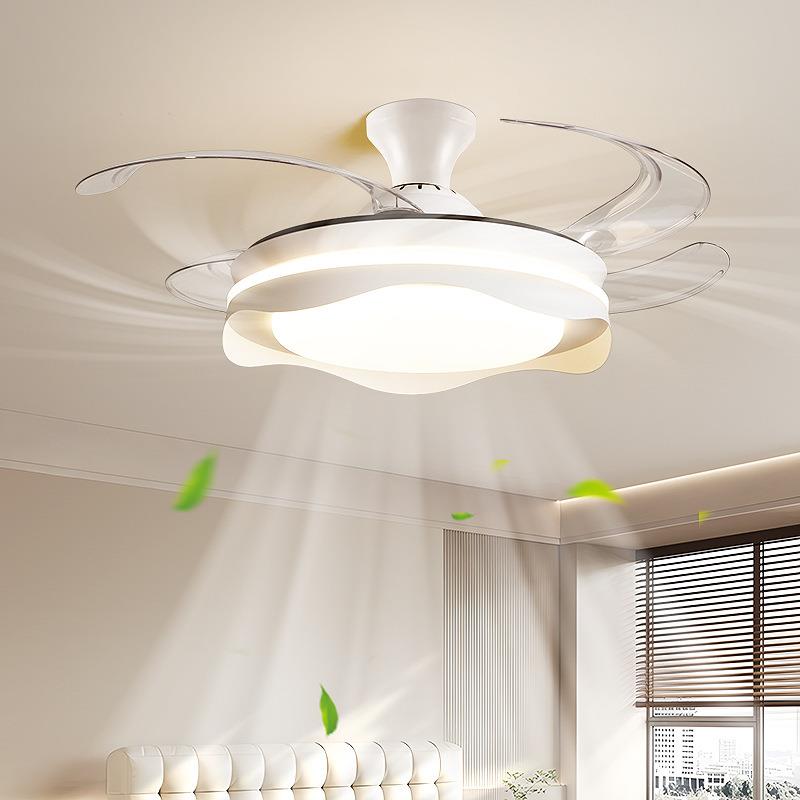 跨境风扇灯2025新款卧室餐厅客厅家用带一体的电扇吊灯吸顶吊扇灯