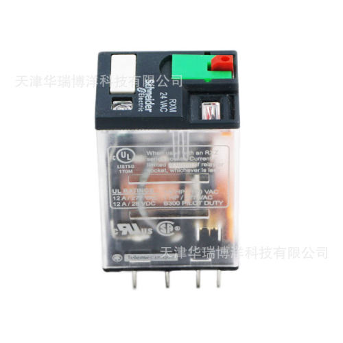 RXM2AB2B7中间继电器12A继电器2副触点AC小型继电器24V有灯